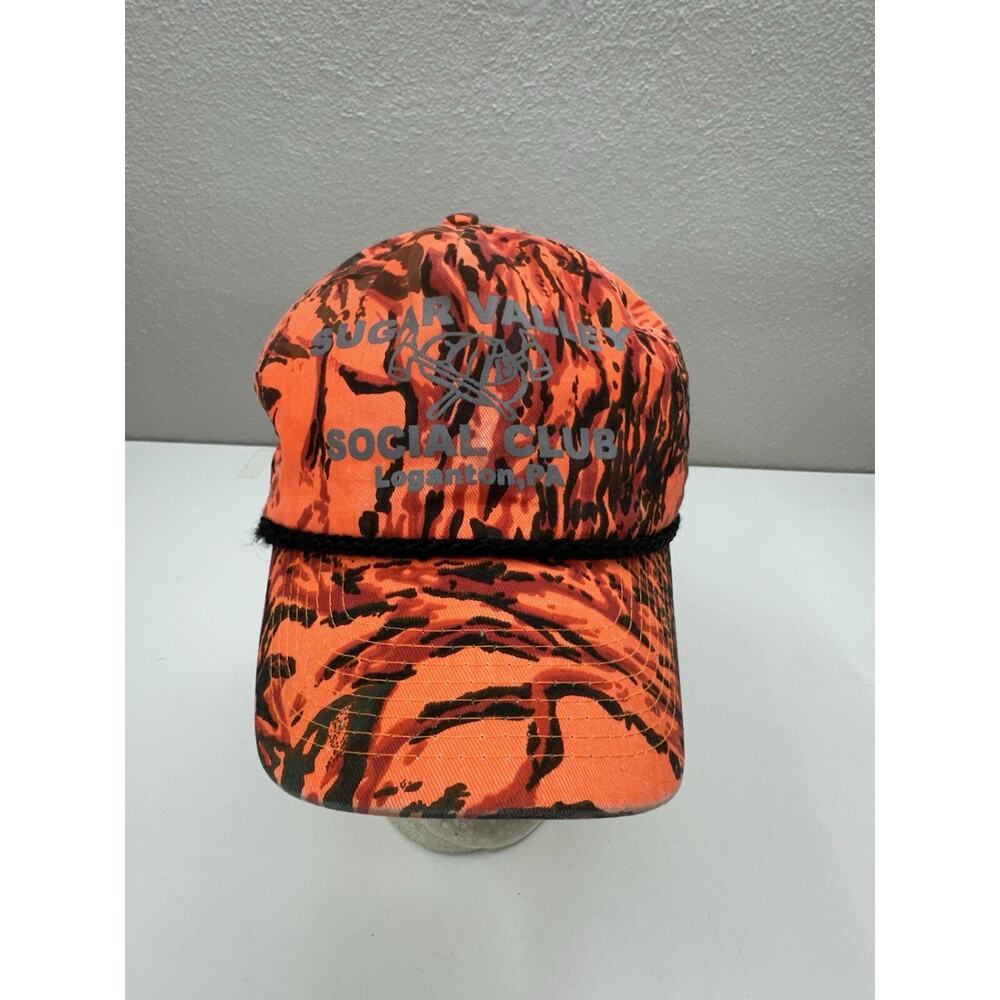 Cobra Caps Snapback Trucker Hat Orange Camo Sugar Valley Social Club Loganton PA